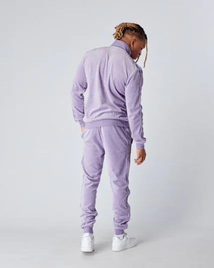 Lilac Velour LUX Badge Track Top