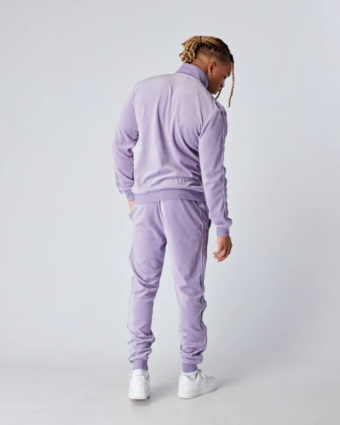 Lilac Velour LUX Badge Track Top