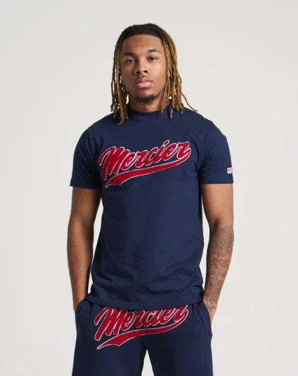 Navy Red Mercier Baseball Tshirt